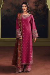 3-PC Unstitched Sequins Embroidered Raw Silk SUROOR By Ramsha