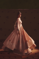 3-PC Unstitched Sequins Embroidered Raw Silk & Sharara (Nazakat) SUROOR By Ramsha