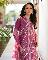 3-PC Unstitched Embroidered Lawn Astoria By Mushq | Rosea