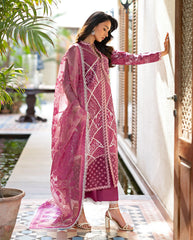 3-PC Unstitched Embroidered Lawn Astoria By Mushq | Rosea