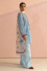 Ruby-9B | 3Pc Unstitched Suit Prints Lawn Coco By Zara Shahjahan