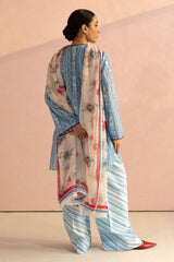 Ruby-9B | 3Pc Unstitched Suit Prints Lawn Coco By Zara Shahjahan