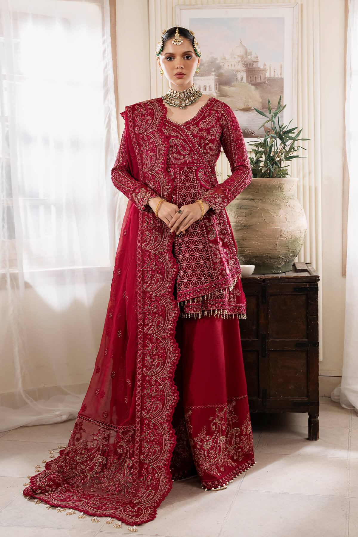 S-1085 Cherie | 3Pc Unstitched Suit Festive Luxury Chiffon Muse By Imrozia Premium