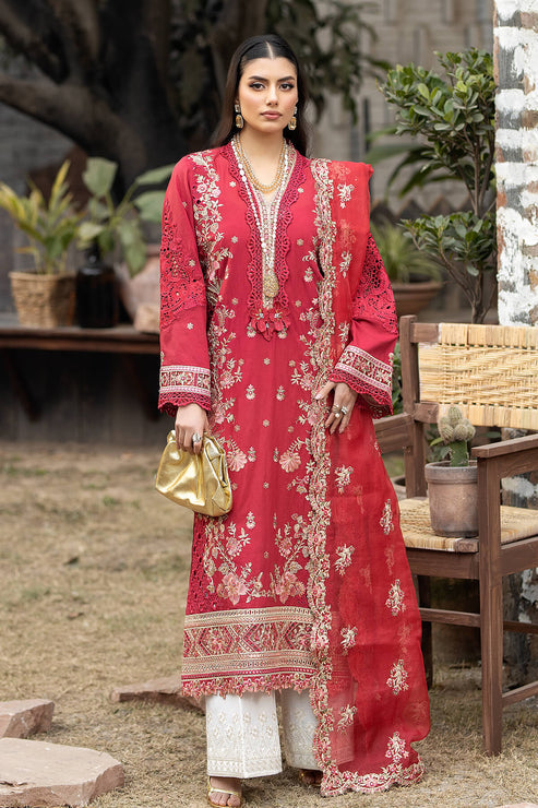 S.L 46 Amal | 3PC Unstitched Gulposh Luxury Lawn By Serene Premium