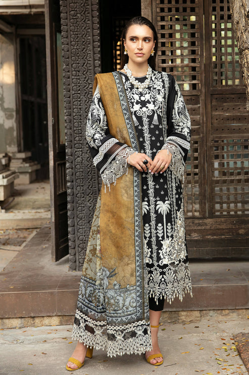 S.L 64 Alma | 3PC Unstitched Luxury Lawn REVE By Imrozia Premium