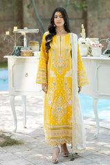 S.L 66 Zeeba | 3PC Unstitched Embroidered Luxury Lawn By Imrozia Premium