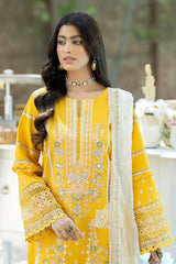 S.L 66 Zeeba | 3PC Unstitched Embroidered Luxury Lawn By Imrozia Premium