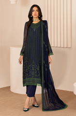 ZL 06 MAHAY | 3PC Unstitched Chiffon Edit Thread Work By Zarif