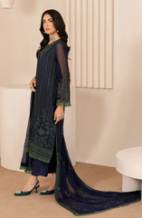 ZL 06 MAHAY | 3PC Unstitched Chiffon Edit Thread Work By Zarif