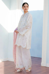 SILAS-5B | 3Pc Unstitched Suit Embroidered Lawn 25 Coco By Zarashahjahan