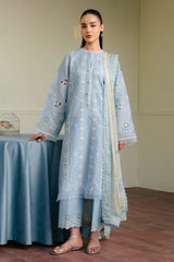 SILAS-5A | 3Pc Unstitched Suit Embroidered Lawn 25 Coco By Zarashahjahan