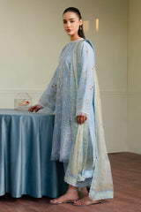 SILAS-5A | 3Pc Unstitched Suit Embroidered Lawn 25 Coco By Zarashahjahan