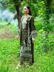 SAGE | 3Pc Unstitched Suit Linen Winter 24 Hazel By Mahnur