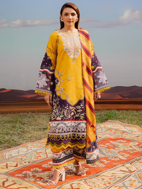 3-PC Unstitched Printed Khaddar Rang e Sarma By Parishay | SAR-05