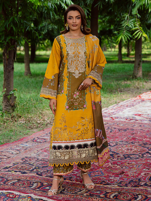 3-PC Unstitched Printed Khaddar Rang e Sarma By Parishay | SAR-14