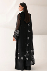 3-PC Unstitched Chiffon Embroidered Organza SATRANGI By Ramsha