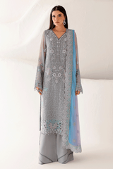 3-PC Unstitched Chiffon Embroidered Organza SATRANGI By Ramsha