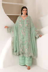 3-PC Unstitched Chiffon Embroidered Organza SATRANGI By Ramsha