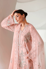 3-PC Unstitched Chiffon Embroidered Organza SATRANGI By Ramsha