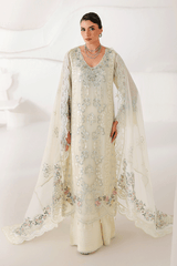 3-PC Unstitched Chiffon Embroidered Organza SATRANGI By Ramsha