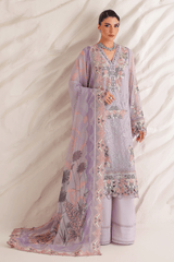 3-PC Unstitched Chiffon Embroidered Organza SATRANGI By Ramsha
