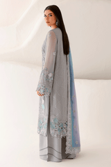 3-PC Unstitched Chiffon Embroidered Organza SATRANGI By Ramsha