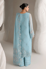 3-PC Unstitched Chiffon Embroidered Organza SATRANGI By Ramsha