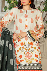 3 Piece Printed Khaddar Suit with Zari Dupatta By Gul Ahmed