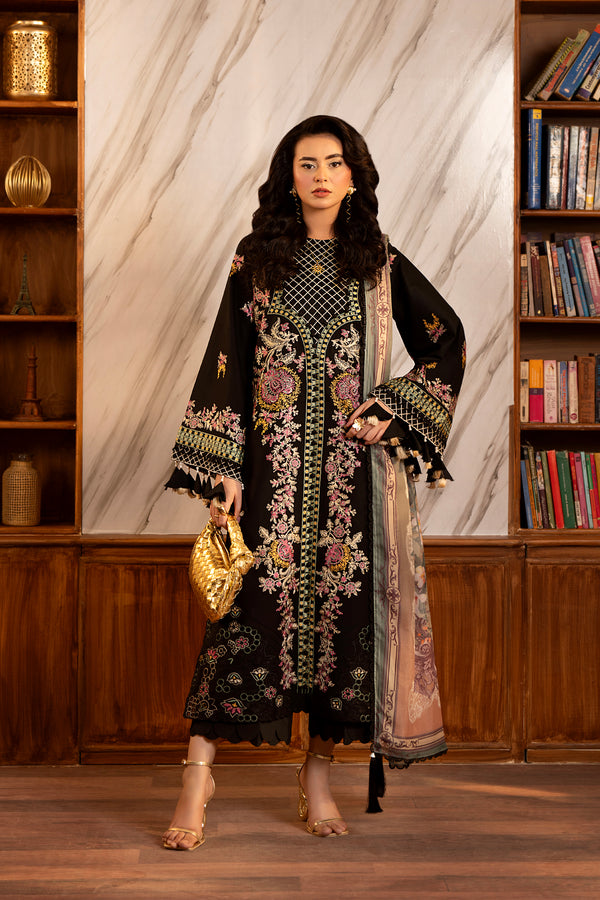 3-PC Unstitched Embroidered Lawn Suit Sunday Bloom By Tana Bana | SE - 01
