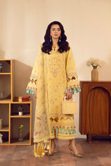 3-PC Unstitched Embroidered Lawn Suit Sunday Bloom By Tana Bana |  SE - 02