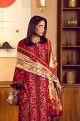 3-PC Unstitched Embroidered Lawn Suit Sunday Bloom By Tana Bana | SE - 03