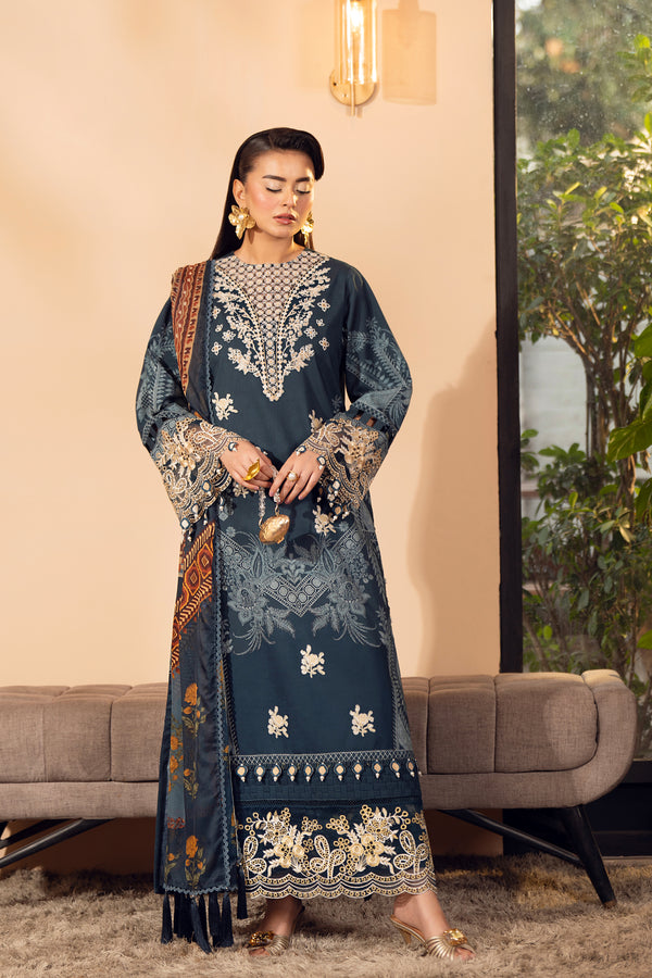 3-PC Unstitched Embroidered Lawn Suit Sunday Bloom By Tana Bana | SE - 08