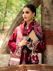 SEREIN | 3Pc Unstitched Suit Linen Winter 24 Hazel By Mahnur