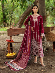 SEREIN | 3Pc Unstitched Suit Linen Winter 24 Hazel By Mahnur