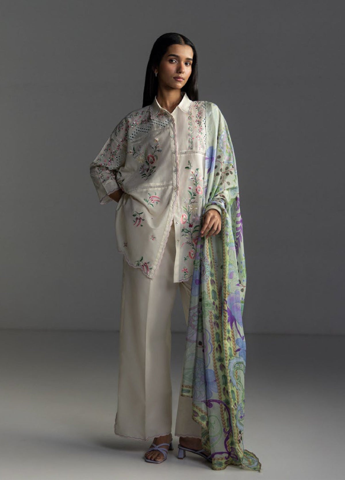 3-PC Unstitched Emroidered Lawn Coco By Zara Shahjahan | SEREN-5A