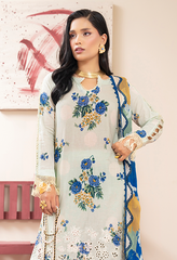 3-PC Unsttiched Embroidered Printed Lawn Seroli By Johra | JS-831