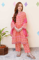 3404-SHOCKING PINK | 3Pc Stitched Suit RTW Embroidered Co Ords Collection Spring By Shanzey