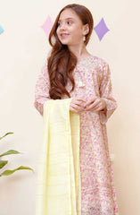 D-3405-LEMON | 3Pc Stitched Suit RTW Embroidered Co Ords Collection Spring By Shanzey