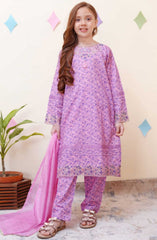 D-3406-PURPLE | 3Pc Stitched Suit RTW Embroidered Co Ords Collection Spring By Shanzey