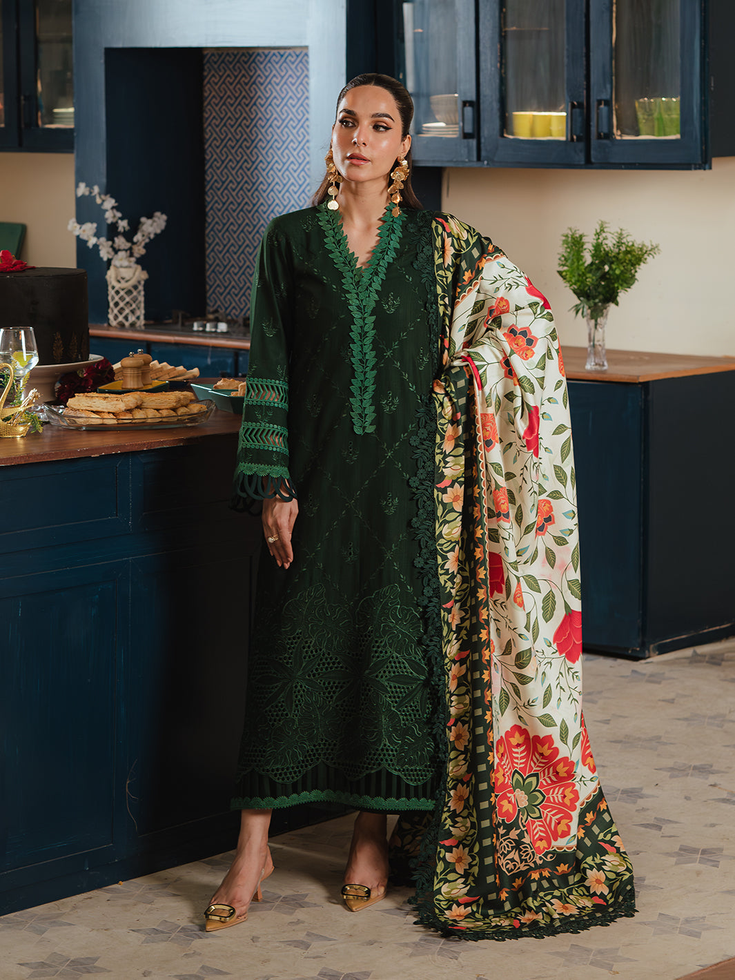 SK-03A | 3Pc Unstitched Suit Winter Khaddar Collection Stella By Mahnur