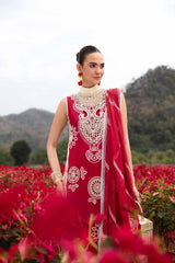 01 - CARNELIAN | 3PC Unstitched Luxury Lawn By Sablev