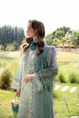 02 - AFROZ | 3PC Unstitched Luxury Lawn By Sablev