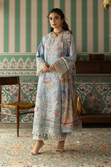 3-PC Unstitched Embroidered Lawn Maya By Imrozia Serene | SL-149