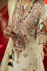 3-PC Unstitched Embroidered Lawn Maya By Imrozia Serene | SL-150