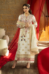 3-PC Unstitched Embroidered Lawn Maya By Imrozia Serene | SL-150