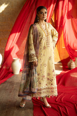 3-PC Unstitched Embroidered Lawn Maya By Imrozia Serene | SL-151