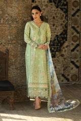 3-PC Unstitched Embroidered Lawn Maya By Imrozia Serene | SL-152
