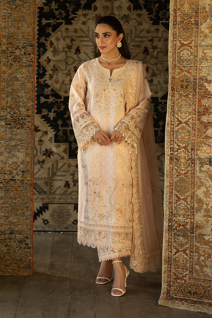 3-PC Unstitched Embroidered Lawn Maya By Imrozia Serene | SL-155
