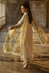3-PC Unstitched Embroidered Lawn Maya By Imrozia Serene | SL-154