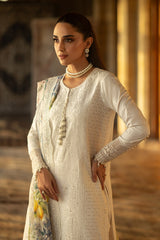 3-PC Unstitched Embroidered Lawn Maya By Imrozia Serene | SL-154